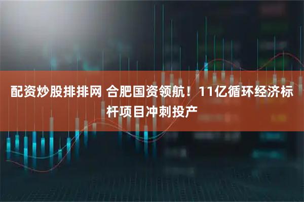 配资炒股排排网 合肥国资领航！11亿循环经济标杆项目冲刺投产